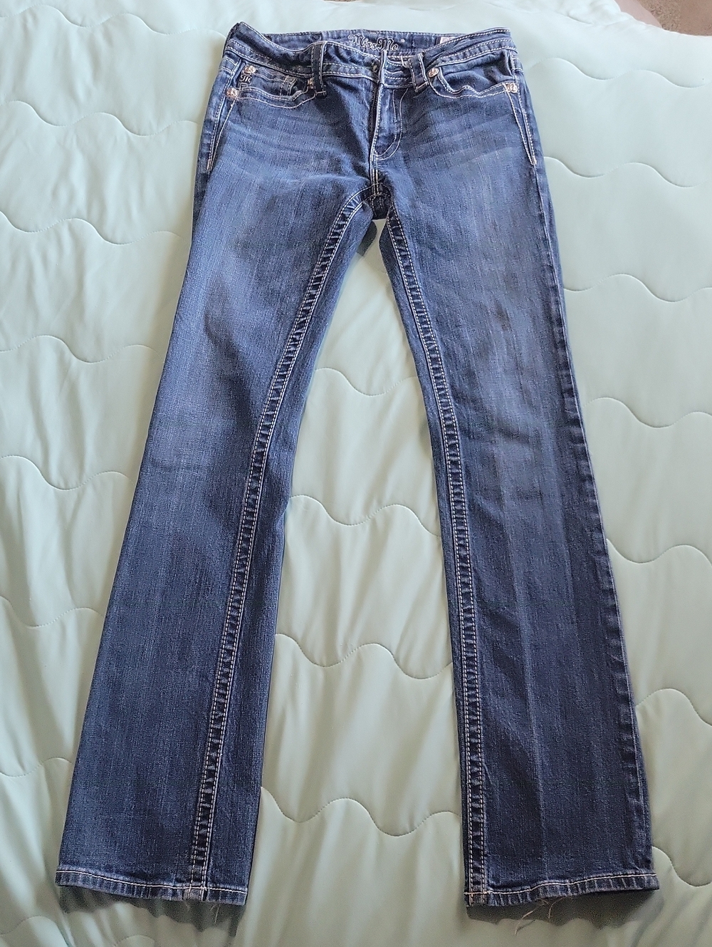 Miss Me Dark Blue Boot Cut Jeans- Please Read Desciption.